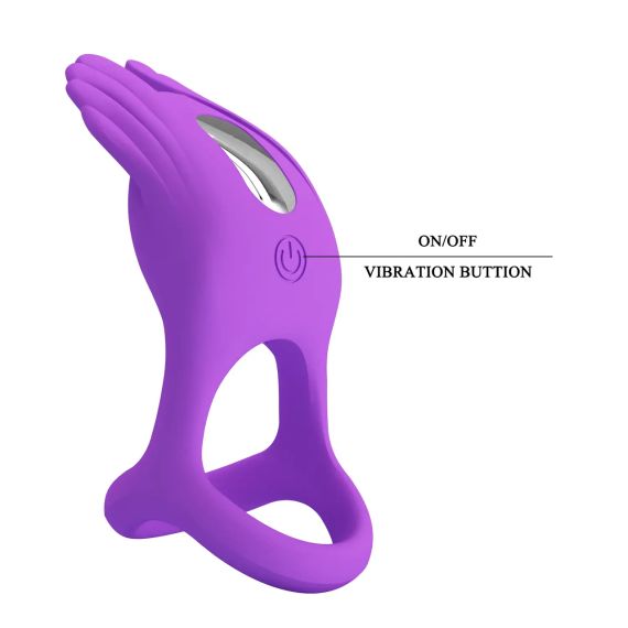 Ерекційне кільце Pretty Love — Vibration Penis Ring SILAS Purple, BI-210318-1 Sex Aura | Зображення 8