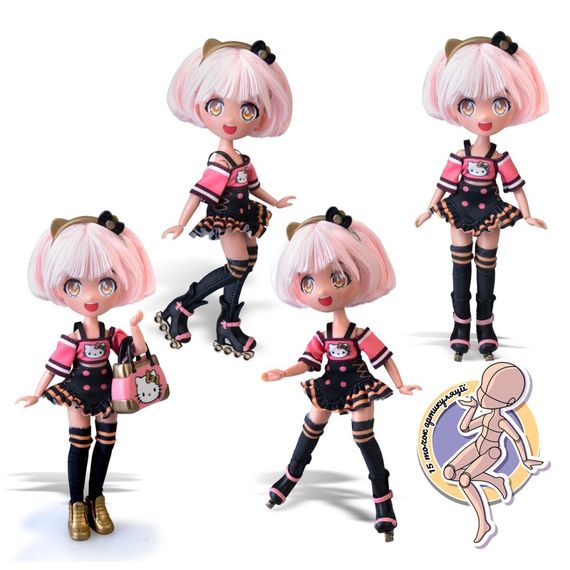 Дитяча лялька "Золота Роллер Діва" 4SF Manga Dolls HKTF1000 серії "Hello Kitty" | Зображення 3