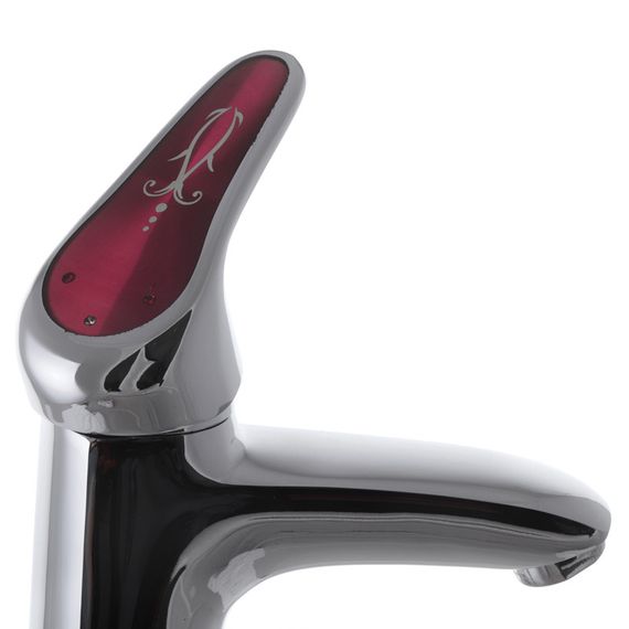 Змішувач для умивальника CRON MAGIC 001 червона ручка (CR0143) | Зображення 1