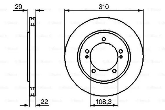 Диск гальмівний CHEVROLET GRAND, Suzuki GRAND VITARA, BOSCH (0986478839) | Зображення 4