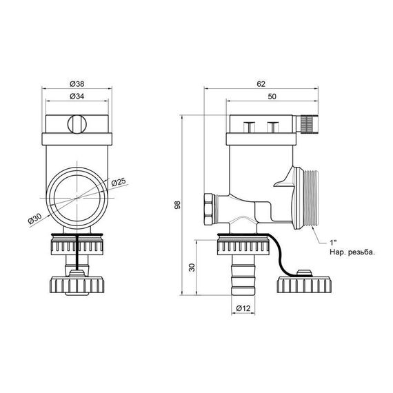 Зливна група Thermo Alliance Standart 1" SD367W25 | Зображення 1