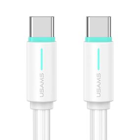 Дата кабель Usams US-SJ734 Bicolor Charging YR Ser. Type-C to Type-C 60W (1m) White