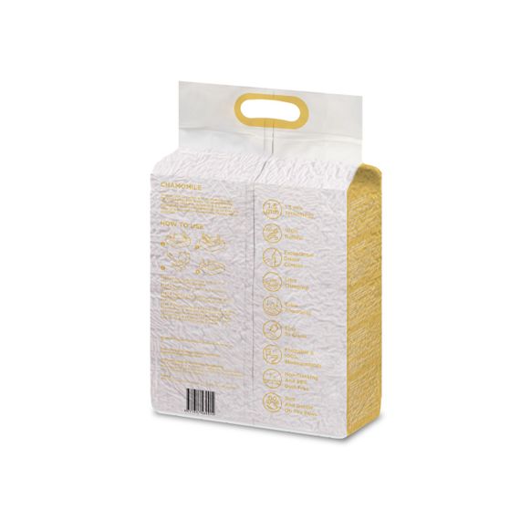 Рослинний наповнювач для котячого туалету з екстрактом ромашки Velvet Paw Tofu, 6 л | Зображення 1