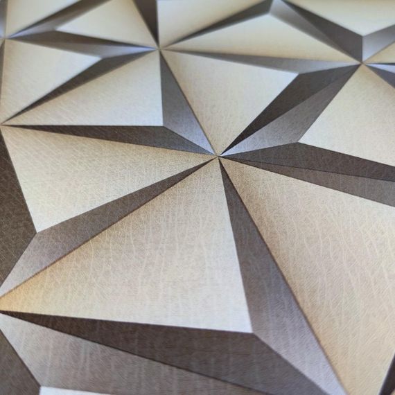 Самоклеюча плівка бежеві 3D трикутники 0,45х10м SW-00001235 | Зображення 1