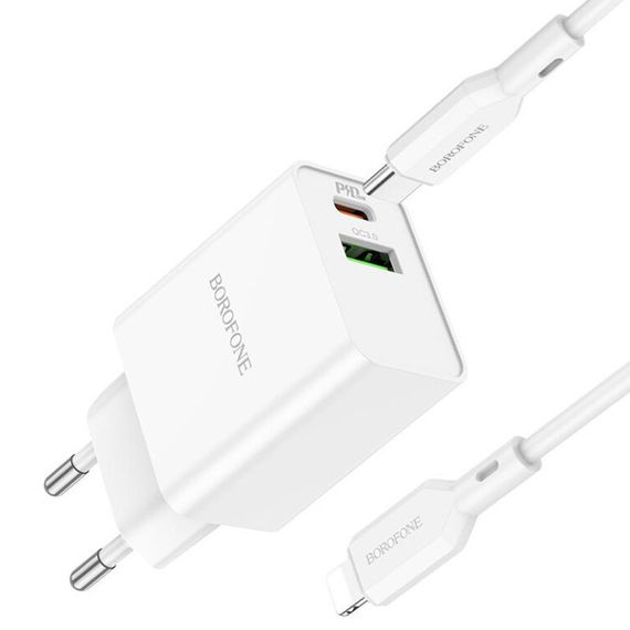 СЗУ Borofone BA69A Resource PD20W+QC3.0 (Type-C to Lighting) | Зображення 2