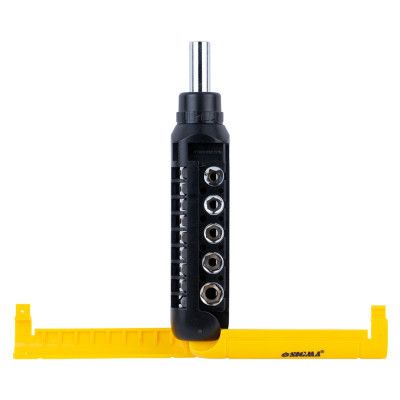 Отвертка Sigma с реверсом + насадки торцевые и биты 1/4" 13шт CrV (4001931) | Зображення 6