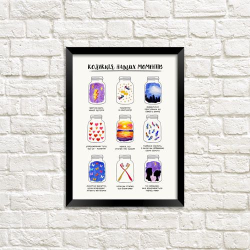 Постер в рамці Колекція наших моментів 15x21 см, A5 (MT5_19L013_UKR)