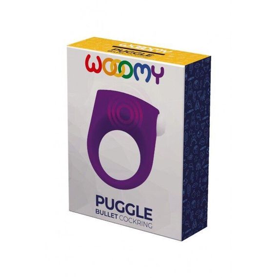 Ерекційне віброкільце Wooomy Puggle, 1 віброрежим, діаметр 3–4,4 см | Зображення 2