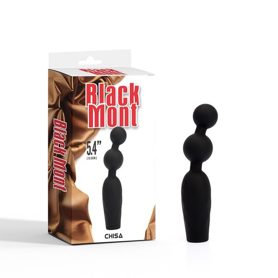 Анальная пробка CHISA Black Mont Vibrating Booty Beads с вибрирующими бусинами Sex Aura
