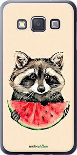 Чохол на Samsung Galaxy A3 A300H Єнотик з кавуном "4605t-72-2448"