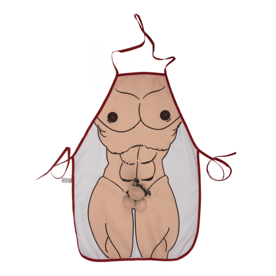 Кухонний фартух з плюшевим пенісом Sexy Apron Male Body With Plush Penis | Зображення 3