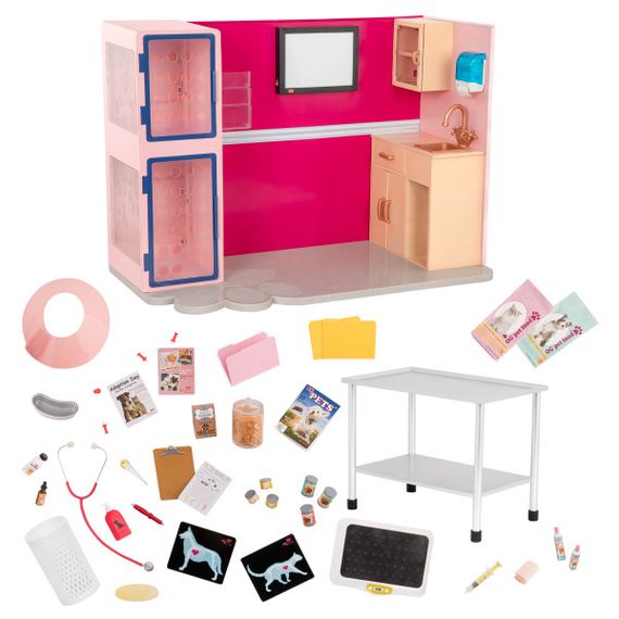 Игровой набор Our Generation Ветеринарная клиника, розовый BD35140Z (BD35140Z) | Зображення 2