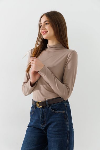 Гольф однотонний жіночий Jia Ying 9829 L Капучино shop (2000990900210) | Зображення 2