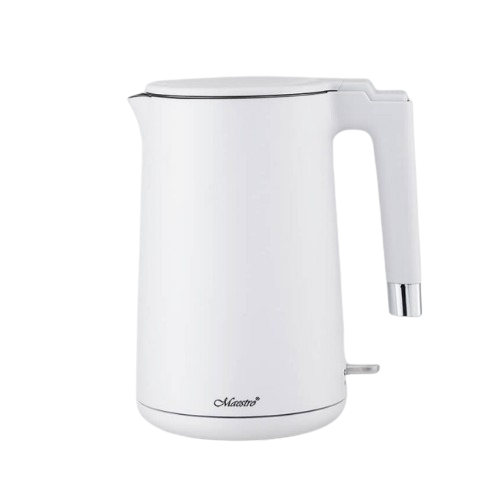 Електрочайник 1,7л 1800W метал (диск) MR-026-WHITE Maestro