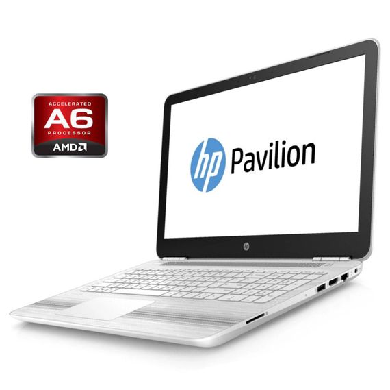 Ноутбук HP Pavilion 15-aw020no / 15.6" (1366x768) TN / AMD A6-9210 (2 ядра по 2.4 - 2.8 GHz) / 8 GB DDR4 / 256 GB SSD / AMD Radeon R4 Graphics / WebCam / Win 10 Home б/в