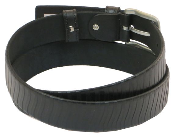 Мужской кожаный ремень под брюки Skipper 1040-35 черный 3,5 см | Зображення 2