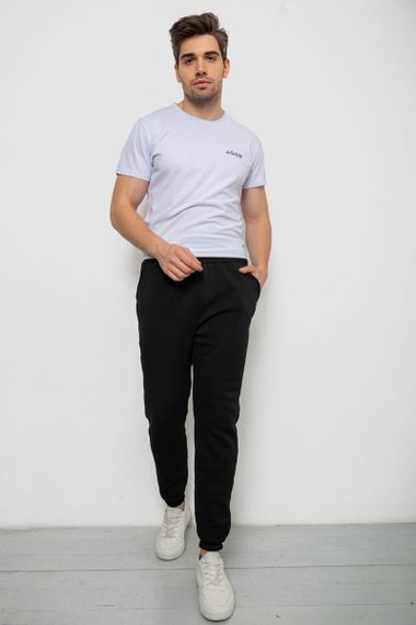 Спортивные штаны мужские на флисе, цвет черный, 238R57256 | Зображення 1