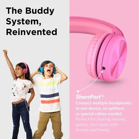 Дротові навушники LilGadgets Connect+ PRO Kids з мікрофоном, рожеві | Зображення 4