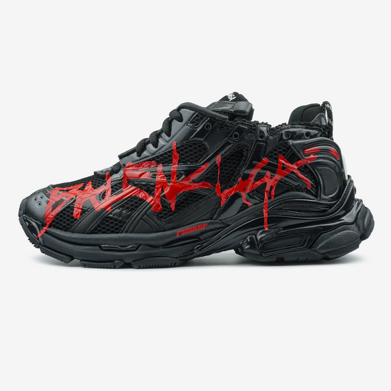 Кросівки Ba1lenc1iagaRunner Graffiti Black Red 12003 45 29-29.5 см | Зображення 9