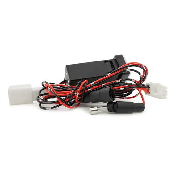 АЗУ врізне 130W-D01T03-С, PD+QC, Type-C: 100W, USB: 30W, LED підсвічування, комплект дротів з роз'ємами, 33x22х58mm, Black | Зображення 3