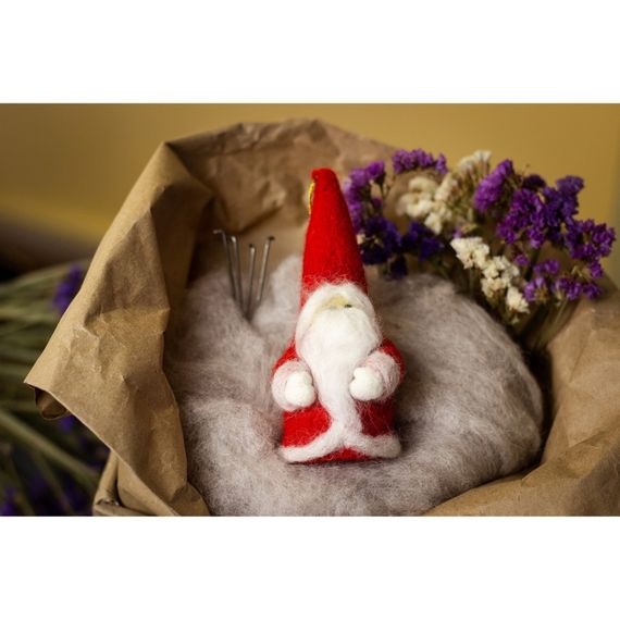 Детский набор творчества Валяние "Санта Клаус" ВАЛ-006 натуральная шерсть | Зображення 2