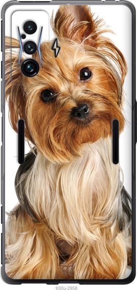 Чехол на Xiaomi Poco F4 GT Йоркширский терьер с хвостиком "930u-2958-17620"
