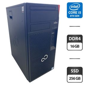 Комп'ютер Fujitsu Esprimo P758 E85 Tower / Intel Core i5-8400 (6 ядер по 2,8 - 4,0 ГГц) / 16 ГБ DDR4 / 256 ГБ SSD / nVidia Quadro K1200, 4 ГБ GDDR5, 128-біт б/в