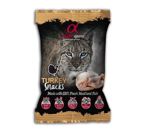 Ласощі для котів Alpha Spirit Turkey Snacks for Cats з індичкою 50 гр