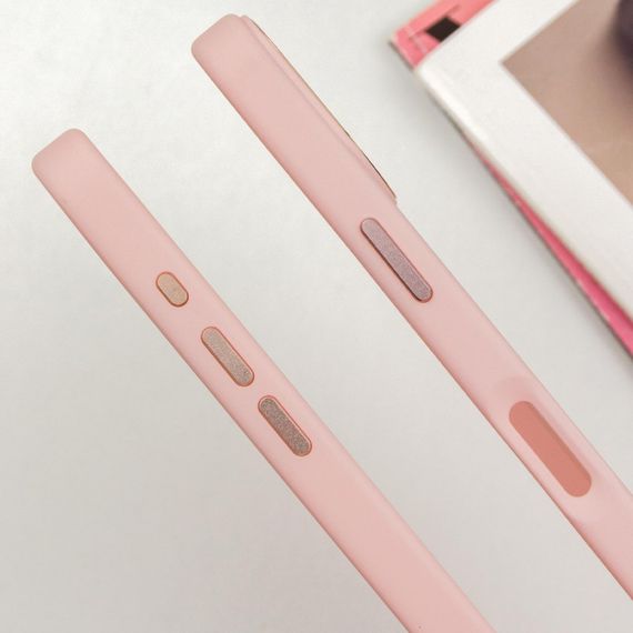 TPU чохол Bonbon Metal Style with MagSafe для Apple iPhone 16 (6.1") Рожевий / Light Pink | Зображення 3