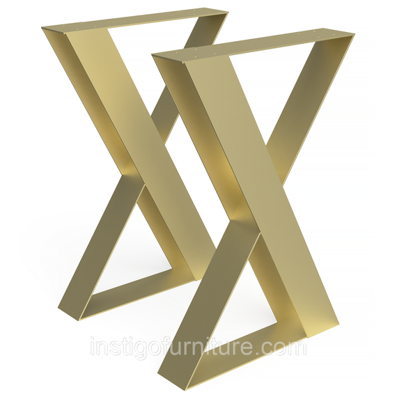 Комплект опор для стола из металла 500×108mm, H=730mm (Стальная пластина: 100x4,0mm) Золото