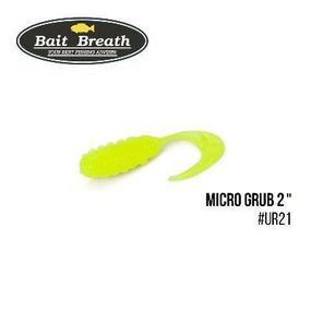 Силиконовая приманка, Съедобный силикон Bait Breath Micro Grub 2" (12шт.) (Ur21 yello)