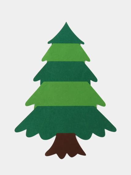 Дитяча Різдвяна ялинка з фетру Без іграшок Chrismas Free ялинка на стіну 95x70 см | Зображення 1