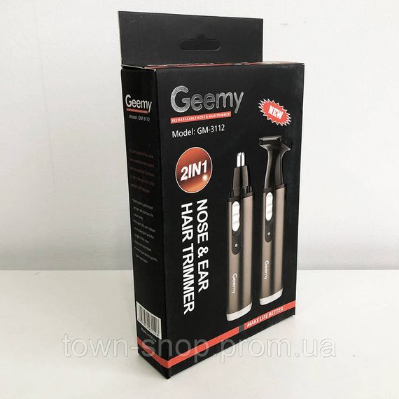 Триммер GEMEI GM-3112 2в1, электробритва с насадками для бороды, тример для бороды, триммер беспроводной | Зображення 6
