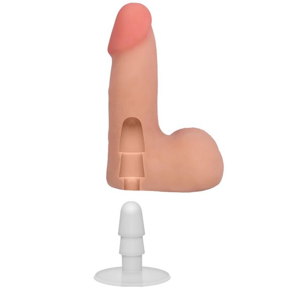 Фалоімітатор Doc Johnson The Realistic Cock ULTRASKYN - 5" with Balls Vanilla (надрив паковання!!!) Sex Aura | Зображення 6