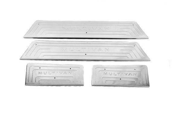 Накладки на внутрішні пороги OmsaLine (нерж) 3 двері, Caravella для Volkswagen T5 2010-2015 рр | Зображення 2