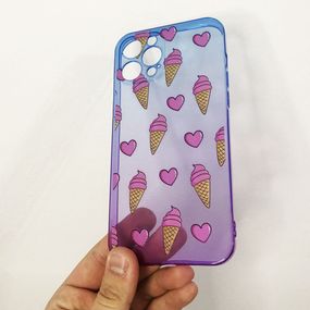 Чохол для Iphone 12 Pro Max рожево-синій Морозиво YG-52