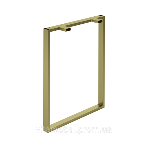 Комплект опор для стола из металла 600×120mm, H=730mm (профильная труба: 50x20mm) Золото | Зображення 2