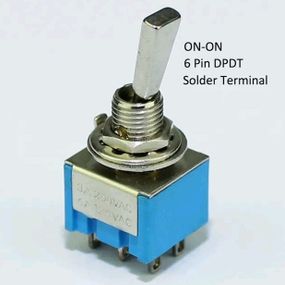 Перемикач mini тумблер для гітари електрогітари техніки on-on 6pin
