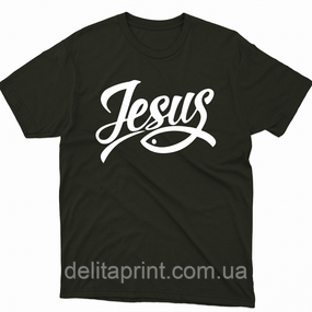 Футболка з християнським принтом Jesus, Ісус. FH-1