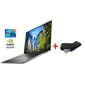 Мобільна робоча станція Б-клас Dell Precision 5550 / 15.6" (1920x1200) IPS / Xeon W-10855M (6 (12) ядра по 2.8 - 5.1 GHz) / 32 GB DDR4 / 512 GB SSD / Quadro T2000 Max-Q, 4 GB/ WebCam / Win 11 Pro б/в + Подарунок Флеш-накопичувач Kingston 64GB