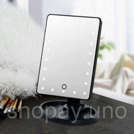 Біле Дзеркало з LED підсвічуванням для макіяжу Magic MakeUp Mirror | Зображення 4
