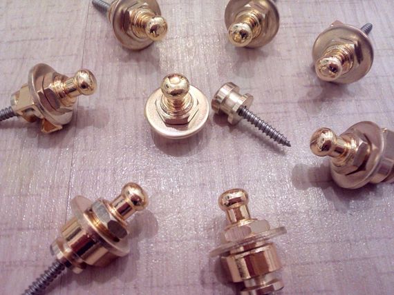 Стреплоки для электрогитары straplocks держатель ремня золотистые | Зображення 6