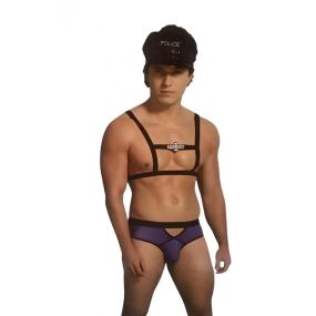 Еротичний костюм поліцейського L/XL Sunspice, чорно-синій, 3 предмети Sex Aura