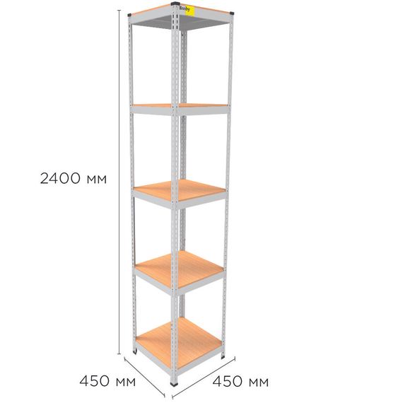 Металевий стелаж MRL-2400 ( 450x450) білий