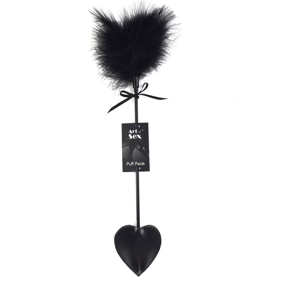 Лоскітка зі шльопалкою Піка Art of Sex – Puff Peak, чорна Sex Aura | Зображення 1