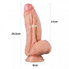Фалоімітатор - Dual-Layered Silicone Cock 10" Flesh #2 | Зображення 1