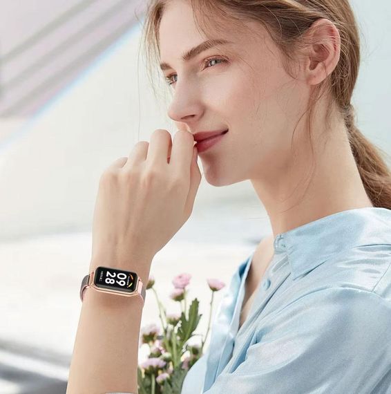Ремінець нейлоновий Mijobs для фітнес браслета Xiaomi Smart Band 9 Active - Rose Gold | Зображення 4