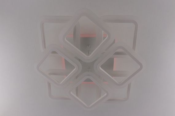 Люстра світлодіодна стельова LED світильник для квартири на стелю лед з пультом 25611 Білий 11х50х50 см. | Зображення 6