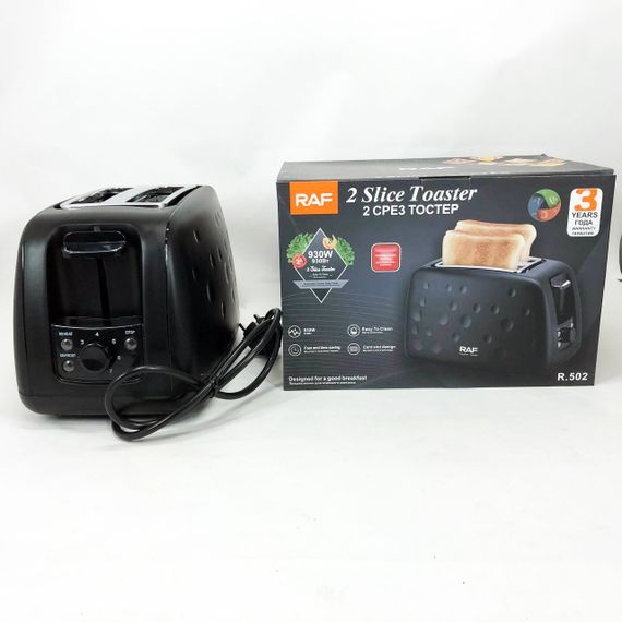 Тостер для кухни бытовой RAF R.502 930 Вт, Кухонный тостер для бутербродов компактный ES-97 | Зображення 8