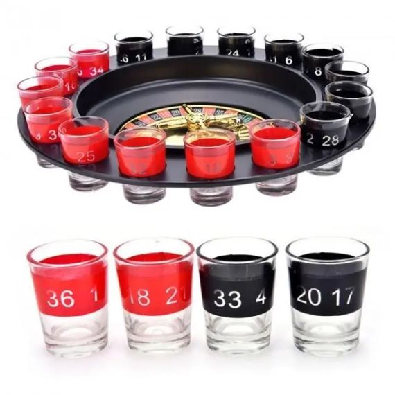 Рулетка зі стопками Drinking Roulette Set i3-90 алко рулетка казино на 16 чарок | Зображення 3